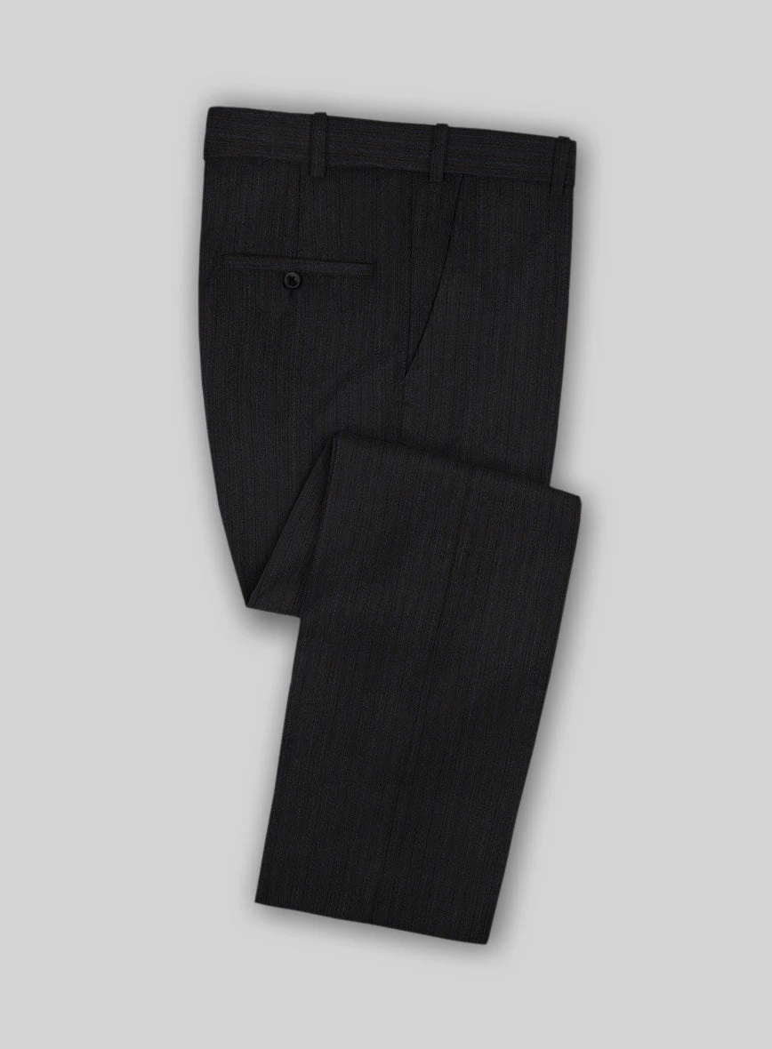 Lanificio Zegna Traveller Naquez Black Stripe Wool Pants 3 Lanificio Zegna Traveller Naquez Black Stripe Wool Pants