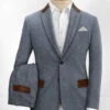 Leather Trim Tweed Suit -Men's Clothing Shop leathrimsuit 60263054 c7ce 433e 926f 729d3fdf6859