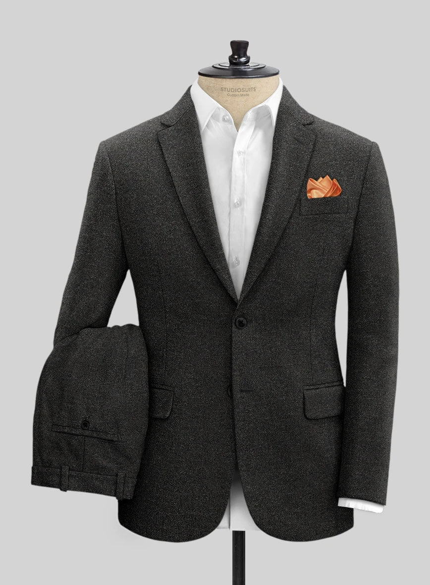 Light Weight Hamburg Charcoal Tweed Suit 3 Light Weight Hamburg Charcoal Tweed Suit