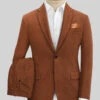 Melange Rust Tweed Suit -Men's Clothing Shop melangerusttweedsuitlok