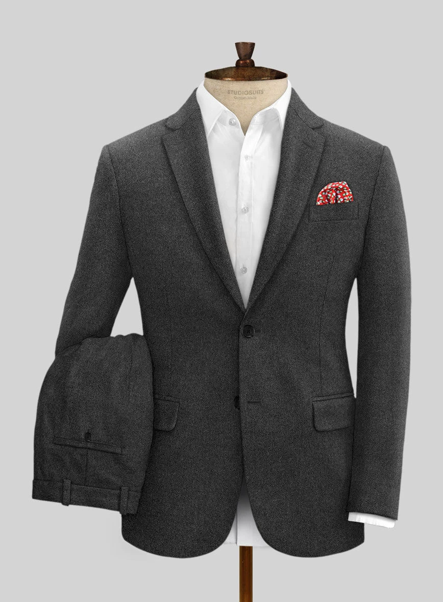 Naples Charcoal Tweed Suit 3 Naples Charcoal Tweed Suit