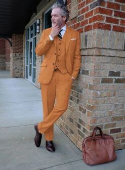 Naples Cocktail Orange Tweed Suit -Men's Clothing Shop naplescocktailorengetweedsuit 1