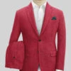 Naples Coral Pink Tweed Suit -Men's Clothing Shop naplescoralpinktwdsuitlk