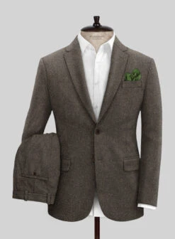 Naples Dark Brown Tweed Suit