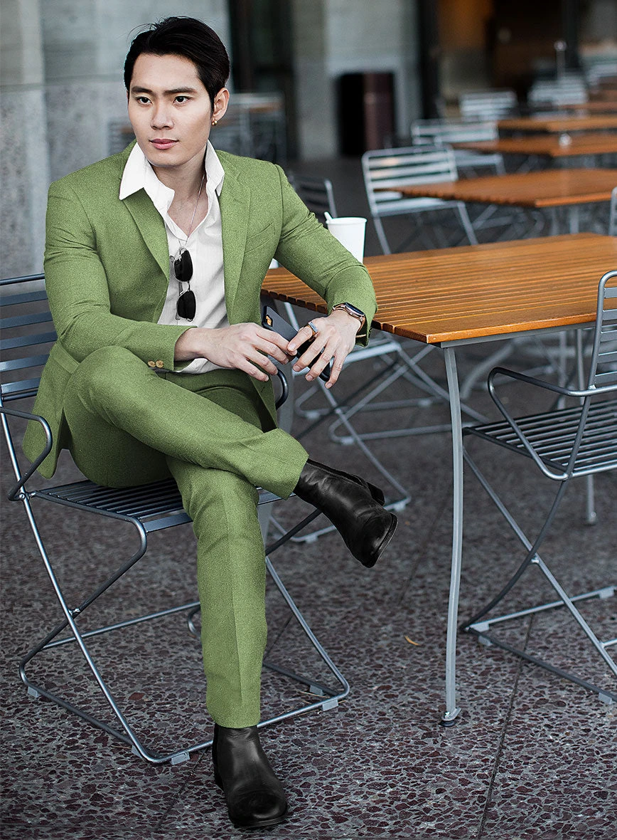 Naples Honeydew Green Tweed Suit 5 Naples Honeydew Green Tweed Suit - Image 3