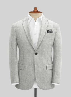 Naples Ice Gray Tweed Suit 12 Naples Ice Gray Tweed Suit -Men's Clothing Shop naplesicegraytweedsuitlook 2