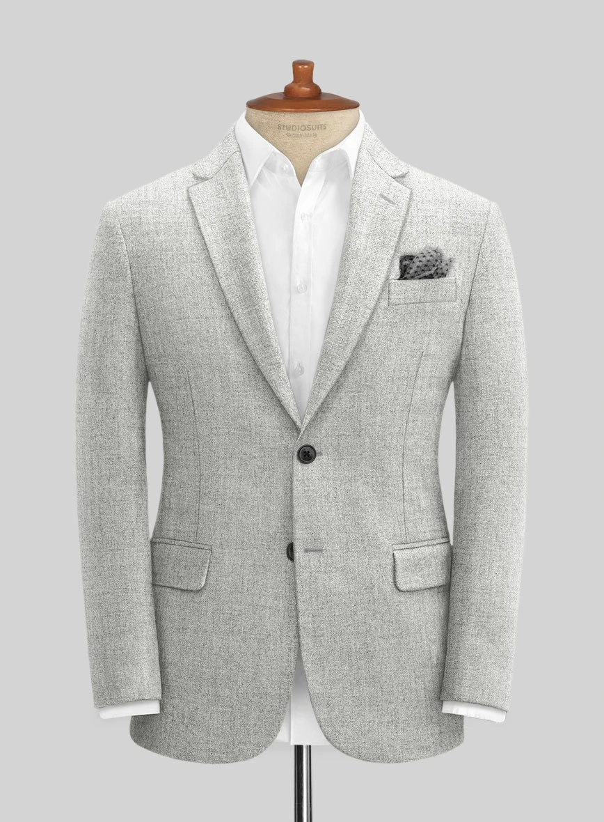 Naples Ice Gray Tweed Suit 5 Naples Ice Gray Tweed Suit - Image 3