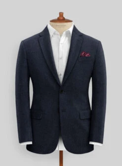 Naples Jet Blue Tweed Suit -Men's Clothing Shop naplesjetbluetwdsuitlk 2