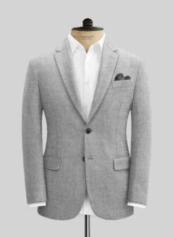 Naples Light Gray Tweed Suit -Men's Clothing Shop napleslightgraytweedsuitlk 2