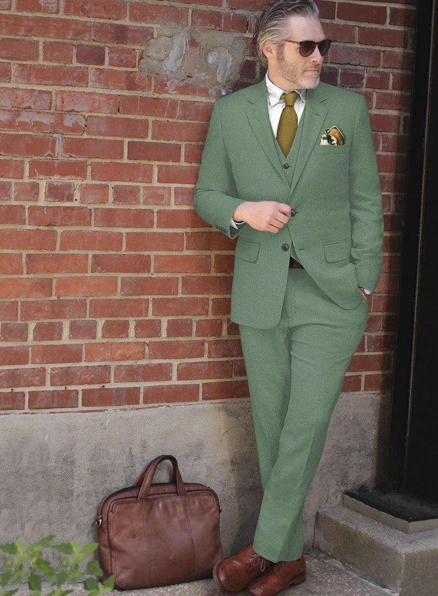 Naples Notte Green Tweed Suit 4 Naples Notte Green Tweed Suit - Image 2