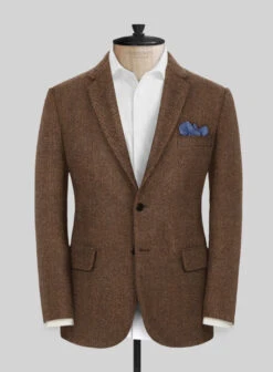 Naples Wide Herringbone Tan Tweed Suit -Men's Clothing Shop napleswideherringbonetantweedsuitlk 2