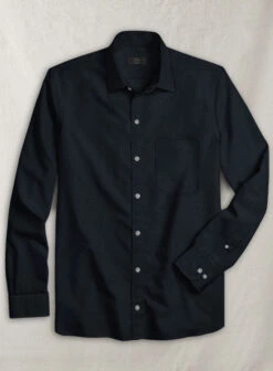 Navy Stretch Poplene Shirt -Men's Clothing Shop navystretchpopleneshortsleeveshirtlook 1