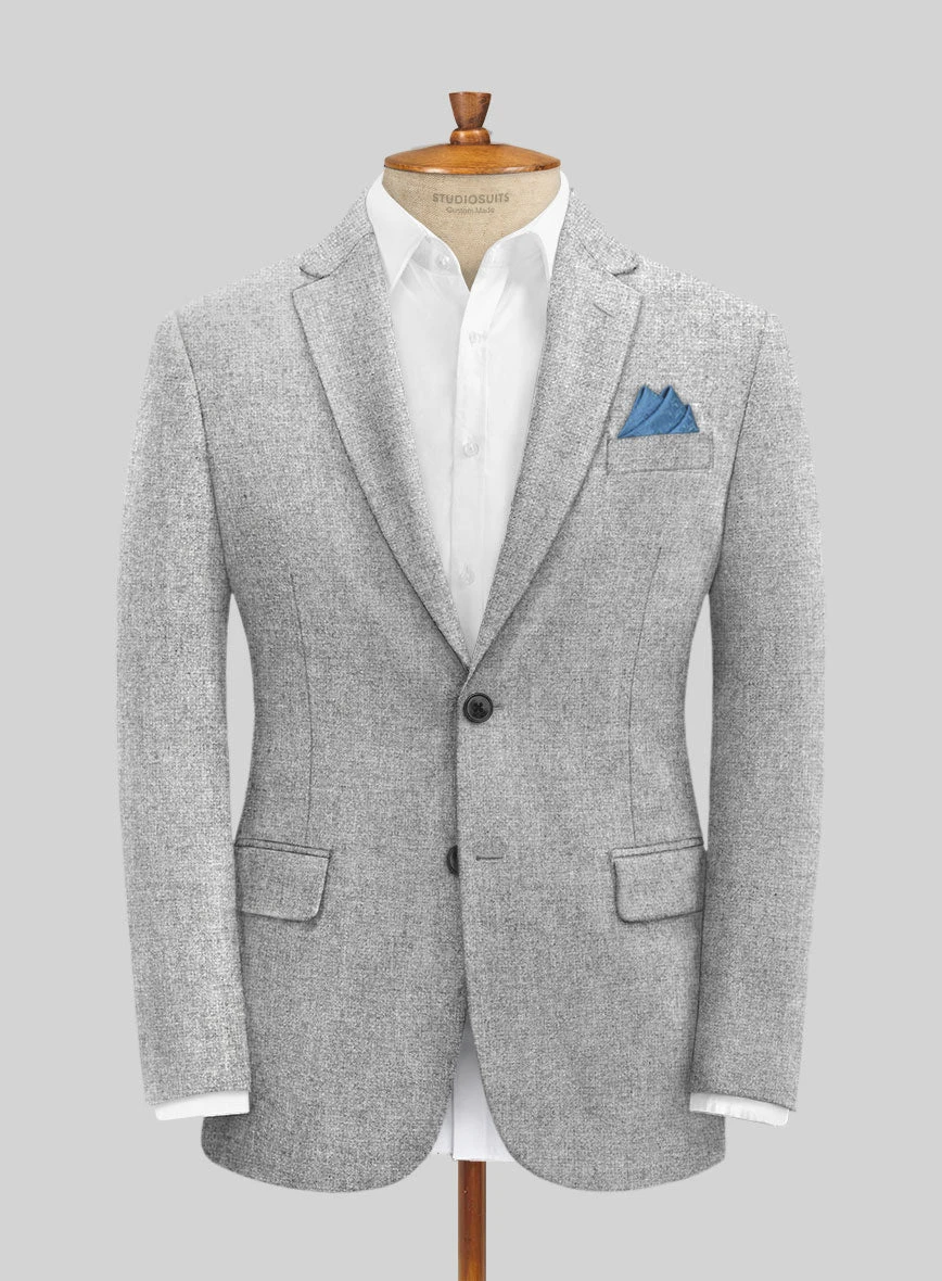 Rope Weave Light Gray Tweed Suit 5 Rope Weave Light Gray Tweed Suit - Image 3