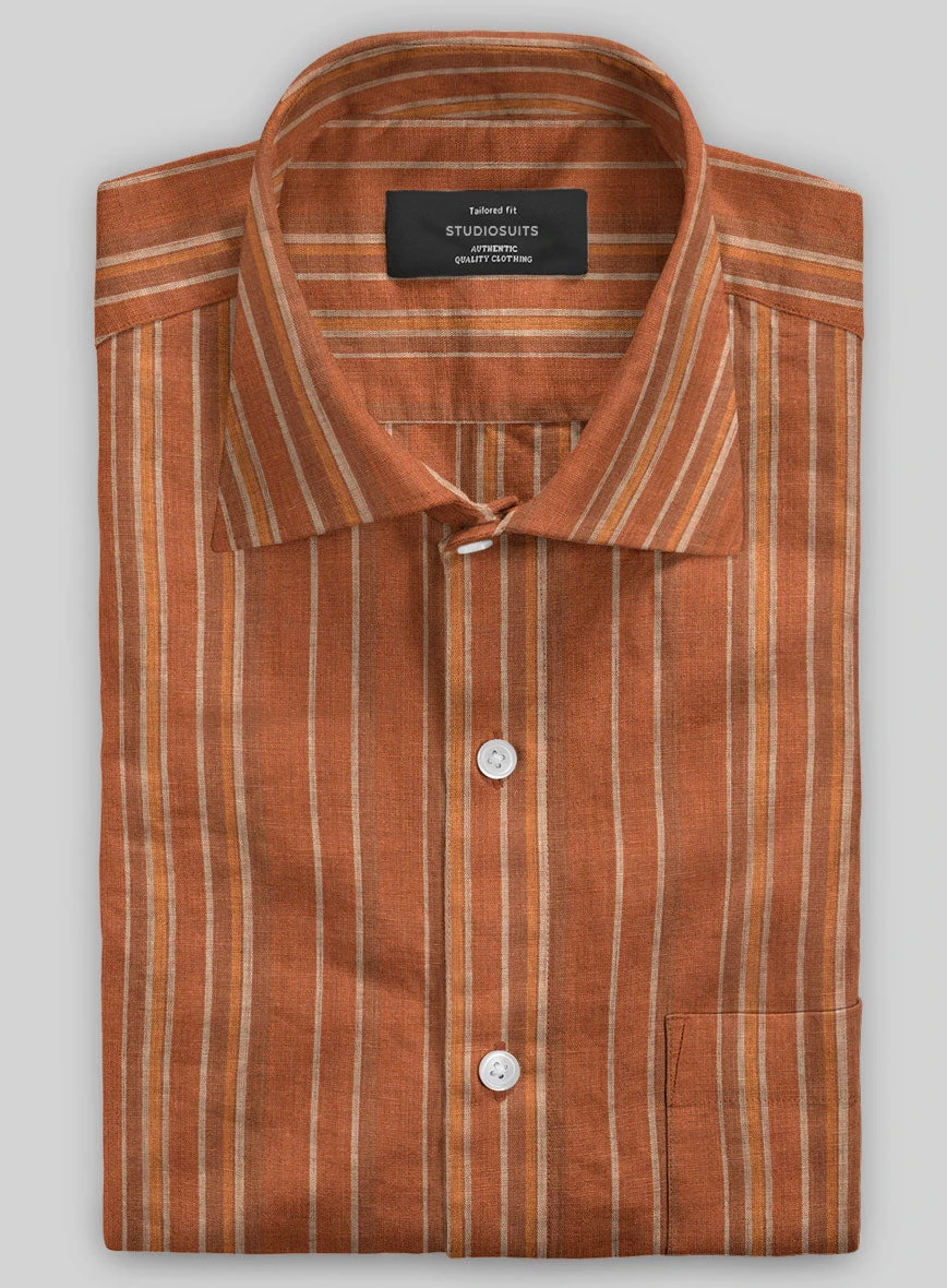 Rustic Brown Linen Shirt 3 Rustic Brown Linen Shirt