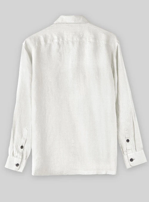 Safari Pure Natural Linen Overshirt 6 Safari Pure Natural Linen Overshirt - Image 4