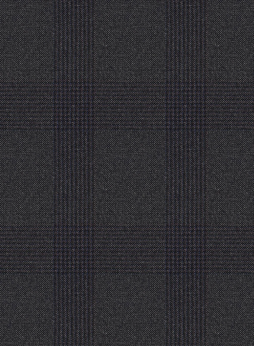 Scabal Arriol Checks Charcoal Wool Pants 5 Scabal Arriol Checks Charcoal Wool Pants - Image 3