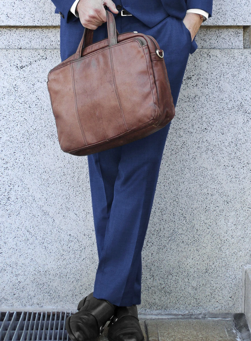 Scabal Londoner Cobalt Blue Wool Pants 4 Scabal Londoner Cobalt Blue Wool Pants - Image 2