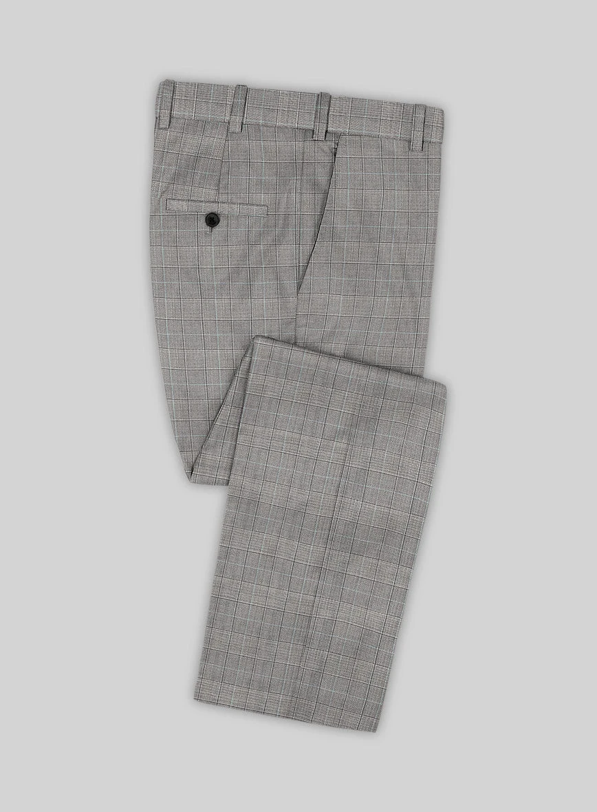 Scabal Londoner Glen Gray Wool Pants 3 Scabal Londoner Glen Gray Wool Pants