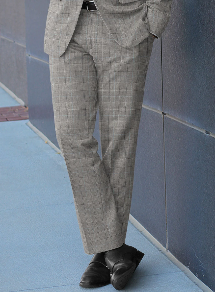 Scabal Londoner Glen Gray Wool Pants 4 Scabal Londoner Glen Gray Wool Pants - Image 2