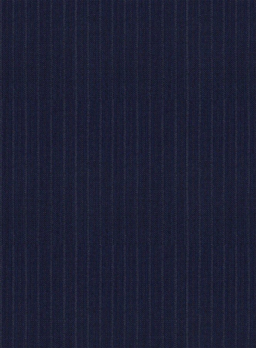 Scabal Londoner Mence Stripe Blue Wool Pants 5 Scabal Londoner Mence Stripe Blue Wool Pants - Image 3