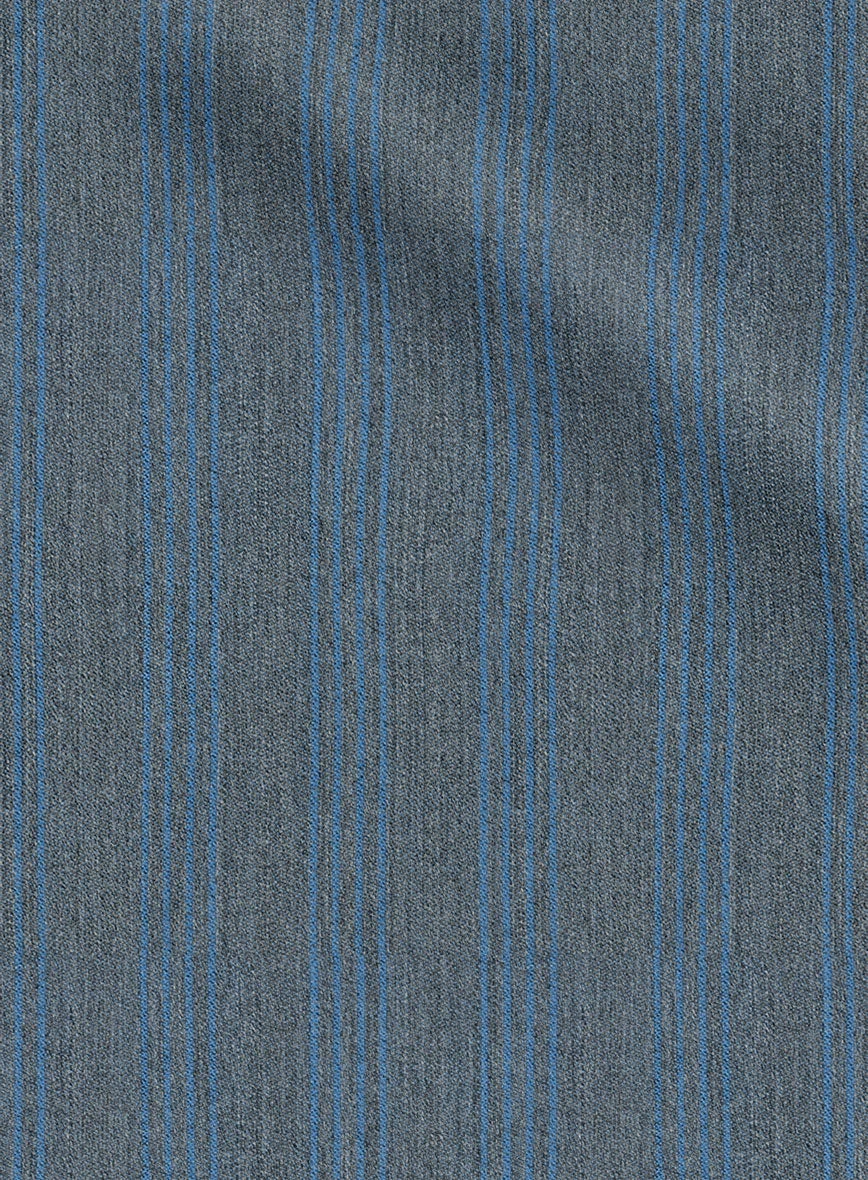 Scabal Londoner Struci Stripe Gray Wool Pants 5 Scabal Londoner Struci Stripe Gray Wool Pants - Image 3