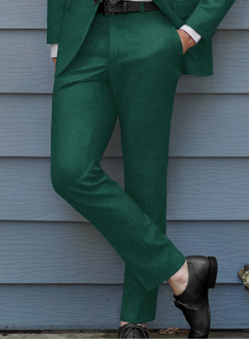 Scabal Oslo Green Wool Pants 4 Scabal Oslo Green Wool Pants - Image 2