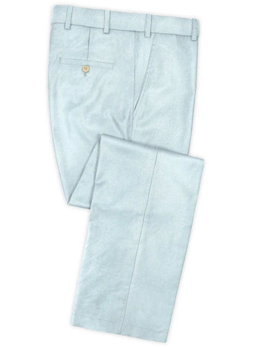 Scabal Pale Blue Wool Pants 3 Scabal Pale Blue Wool Pants