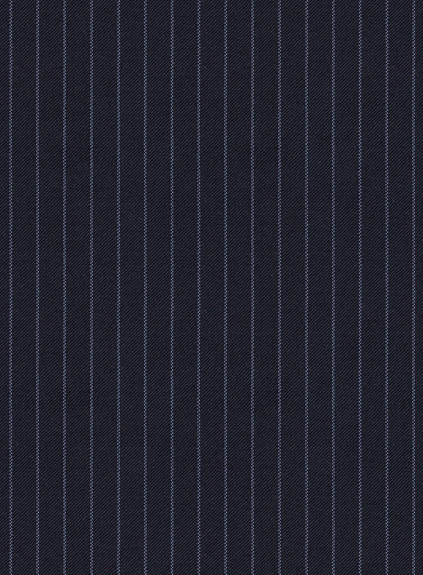 Scabal Paqui Stripe Blue Wool Pants 5 Scabal Paqui Stripe Blue Wool Pants - Image 3