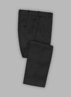 Scabal Tornado Olfoda Black Wool Pants