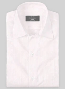 Soft Pink Herringbone Cotton Shirt