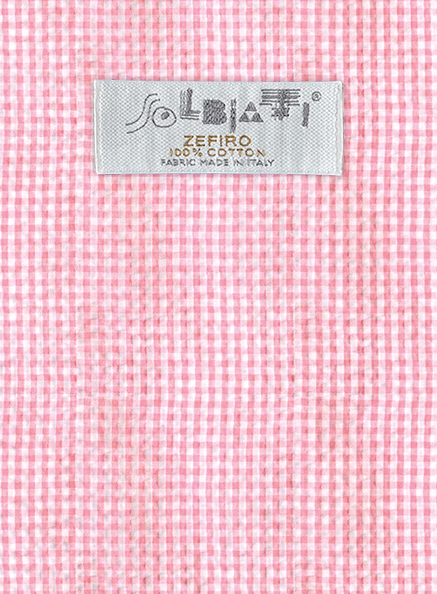 Solbiati Gingham Pink Seersucker Pants 4 Solbiati Gingham Pink Seersucker Pants - Image 2