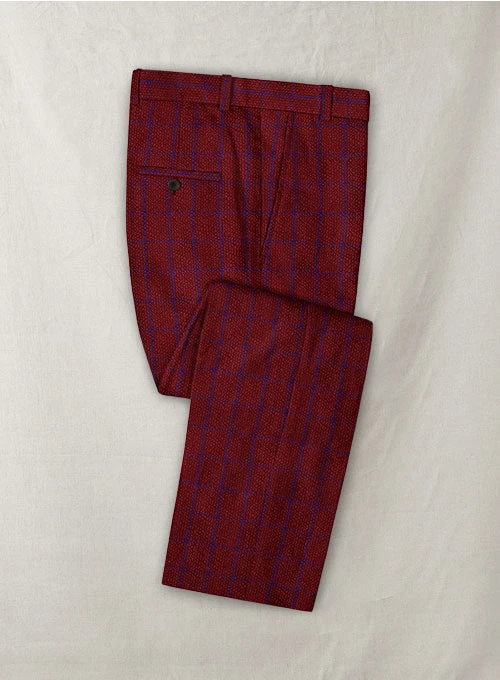 Solbiati Wine Checks Seersucker Pants 3 Solbiati Wine Checks Seersucker Pants