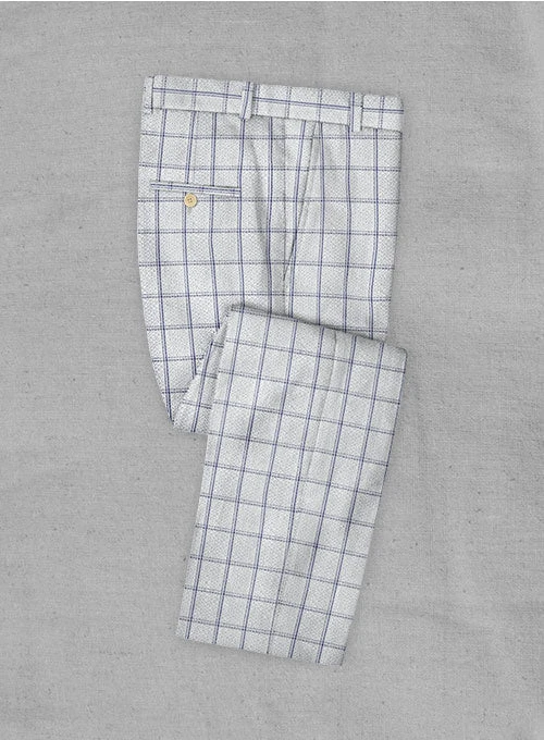 Solbiati White Checks Seersucker Pants 3 Solbiati White Checks Seersucker Pants