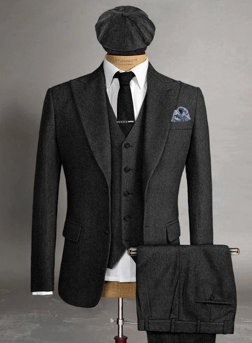 Peaky Blinders Suit - Thomas Shelby - Charcoal Tweed 3 Peaky Blinders Suit - Thomas Shelby - Charcoal Tweed