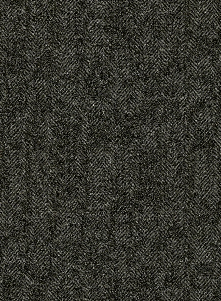Vintage Flat Green Herringbone Tweed Suit 9 Vintage Flat Green Herringbone Tweed Suit - Image 7
