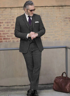 Vintage Dark Gray Weave Tweed Suit 10 Vintage Dark Gray Weave Tweed Suit -Men's Clothing Shop vintdrkgrywvtwdsuitlk 1