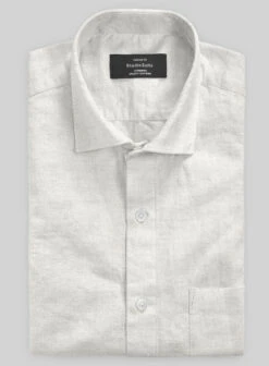 Men's Clothing Shop -Men's Clothing Shop washedbarnbeigecottonlinenshirtlook