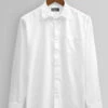 White Stretch Poplene Shirt 2 White Stretch Poplene Shirt -Men's Clothing Shop whitestretchpoplenefullslvshirtlk 1