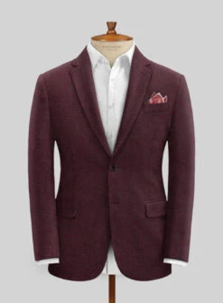 Wine Herringbone Tweed Suit 11 Wine Herringbone Tweed Suit -Men's Clothing Shop wineherringbonetweedsuitlook 2